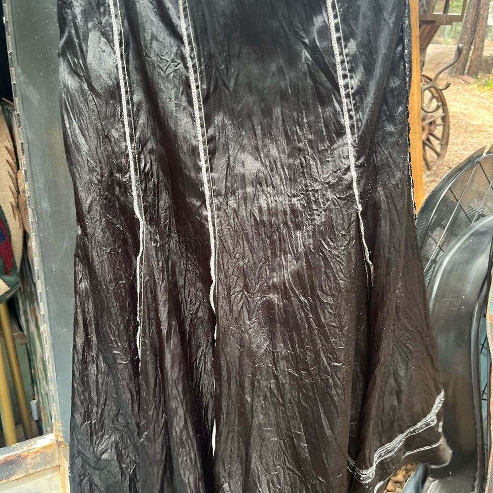 Black Skirt with White Stitching